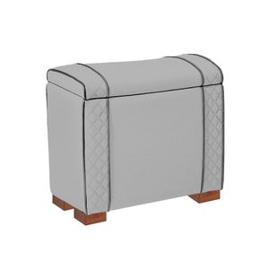 Baul Tapizado Arya Mavisac Pequeño Color Gris Claro