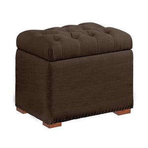 Baul Tapizado Diana Mavisac Pequeño Color Marron Claro
