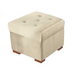Baul Tapizado Eliza Mavisac Pequeño Color Marfil