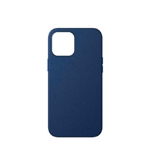 Case Silicona con forro cuero azul para iPhone 13 Pro + Regalo