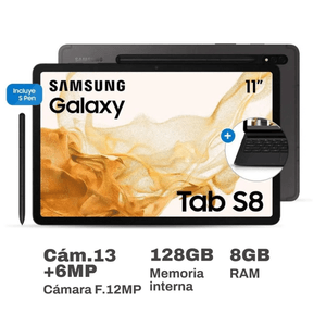 Galaxy Tab S8 con Keyboard Cover 11" SM-X700NZAVPEO 8GB RAM 128 GB Grafito