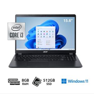 Laptop Acer Aspire 15.6" Intel Core i3 1005G1 8GB RAM 512GB SSD Negro