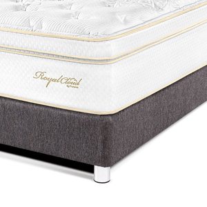 Cama Paraíso Royal Cloud King Acero + 2 almohadas viscoelásticas + protector