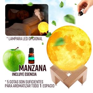 Humidificador Aromatizado Lámpara Led Luna 3D - Decora tu Hogar