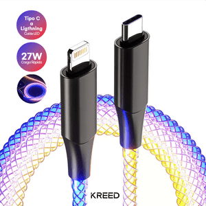 Cable Tipo C a Lightning RGB – Para Iphone/iPad  XS 11 12 13 Pro Max