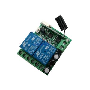 Switch Inalambrico de 12VDc con 2 Canales de Salida y 1 Control Remoto