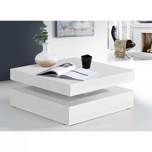 Mesa de Centro Moderna Lusail Color Blanco