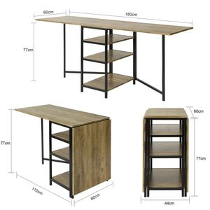 Mesa de Comedor Plegable Omán Marrón