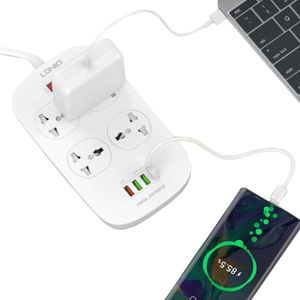 Supresor De Picos Extensión SC4407 LDNIO 4 Tomas Universales 4 USB 3.0A