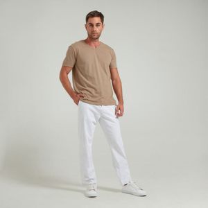Polo Malabar Cuello V-Necktape-Nac-Mes Beige Hombre