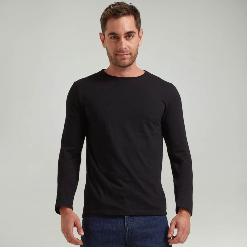 Polo Malabar Cneck Negro Hombre Real Plaza