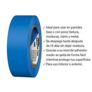 Cinta Masking Tape Azul 36mm x 54,8m Scotchblue 3M