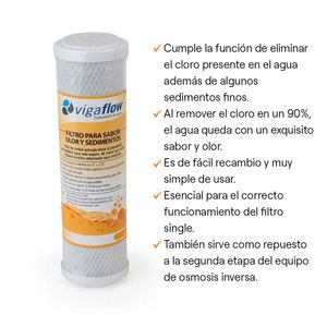 Cartucho para Filtro de agua Vigahome Carbón Block