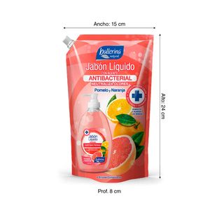 Jabón líquido antibacterial Pomelo y Naranja 750ml