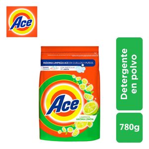 Detergente en Polvo Ace Limón 780 Gramos