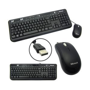 Kit Teclado y Mouse Microsoft Wired 600 USB 20 Color Negro