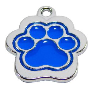 Placa de Identificación para Perro Huella Rainbow Azul Pequeño