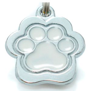 Placa de Identificación para Perro Huella Rainbow Pequeño Blanco