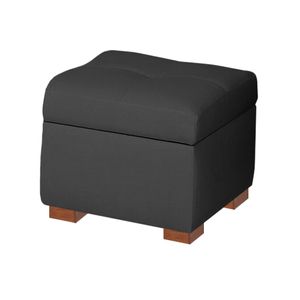 Baul Tapizado Ardeco Mavisac Pequeño Color Gris Oscuro