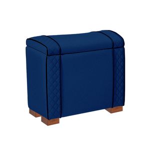 Baul Tapizado Arya Mavisac Pequeño Color Azul Noche