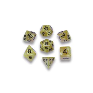 Accesorios Dice Set : 7-Dice Glossy Yellow Gosu