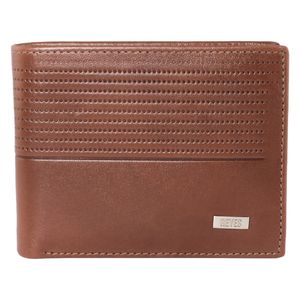 Billetera Reyes Solo Cueros para Hombre BC2 06 Puntos Liniales Color Chocolate