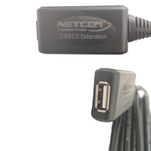 Cable Extensión USB 2.0 Activo Netcom Macho a Hembra 20 Metros