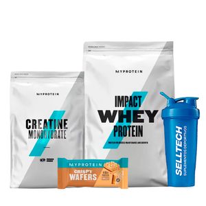 Pack Myprotein Impact Whey 1Kg Chocolate+Creatina250gr+Barra