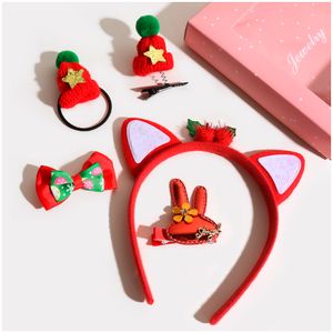 Accesorios para el Cabello Set de Ganchos y Vincha Navideños para Niñas