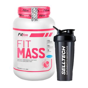 Proteína Fitfem Fit Mass 2kg Vainilla + Shaker
