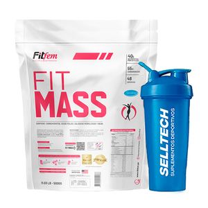 Proteína Fitfem Fit Mass 5kg Chocolate + Shaker