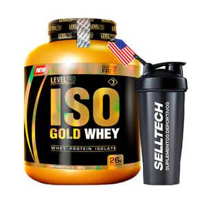 Level Pro Proteína Iso Gold Whey 6.6 Lb Vanilla Creme+shaker