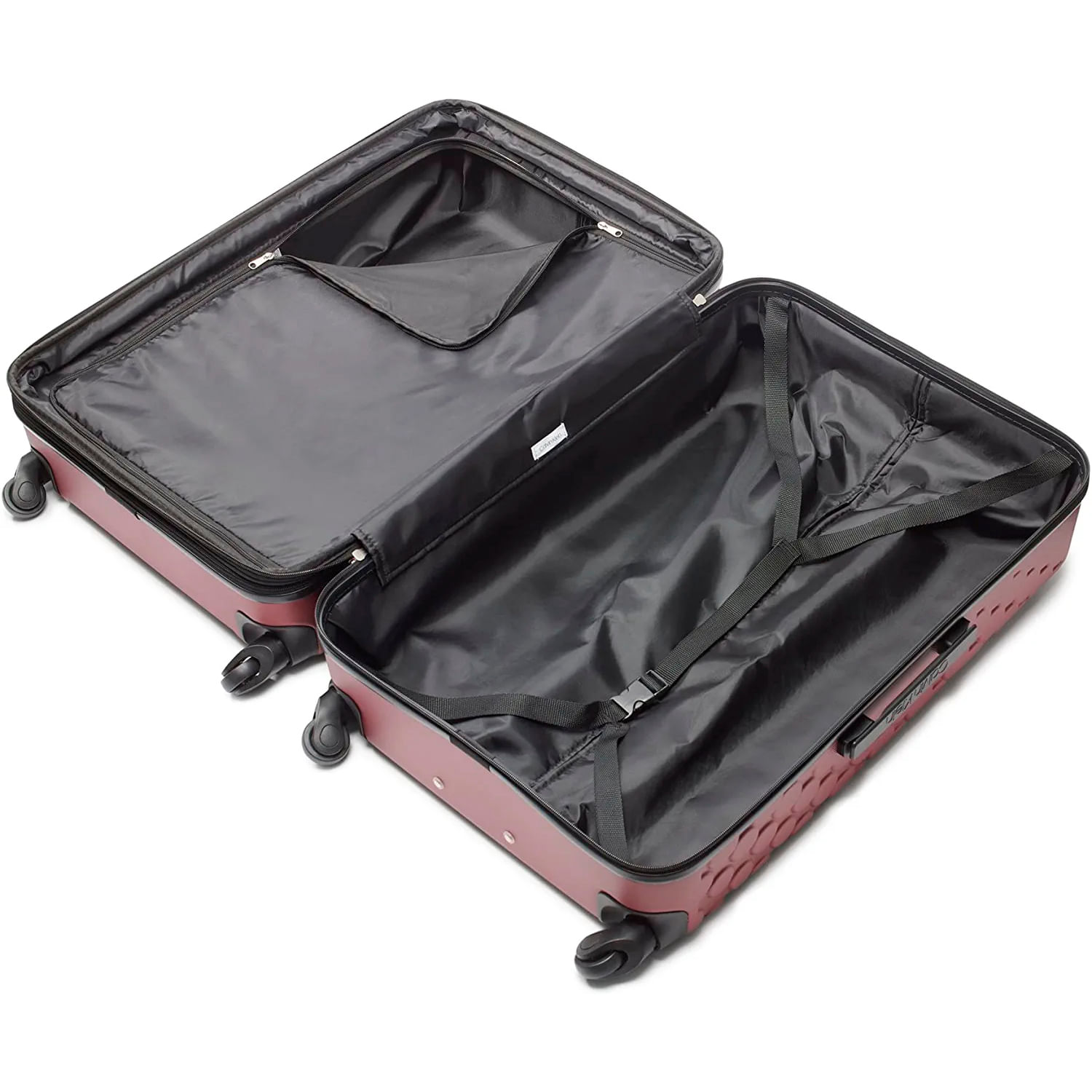 Maleta de viaje Calvin Klein Pulse Spinner Rigido de 28 Pulgadas Color Vino Real Plaza