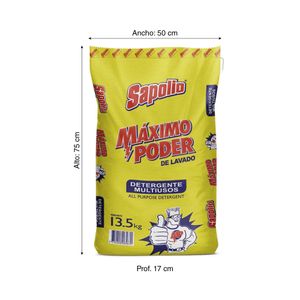 Detergente en Polvo Sapolio Profesional 13.5kg