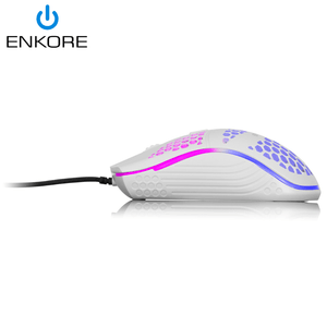 Mouse Gamer Geox Ekm 121 USB Luces LED RGB Blanco