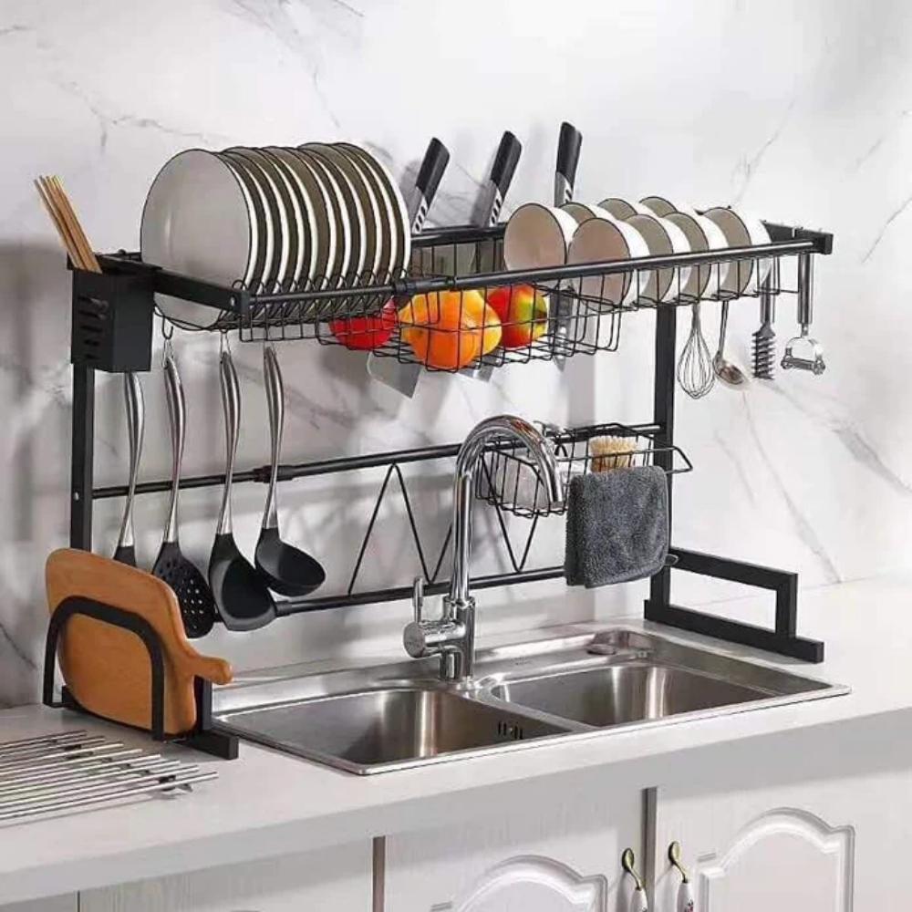 Escurridor de platos plegable de cocina, Cesto plegable escurridor, Cesto  para cubiertos, Cesto organizador de frutas