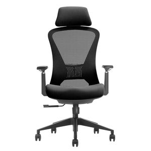 Silla Giratoria Ergonómica Decorplas Texas Black con Brazos Regulables 3D