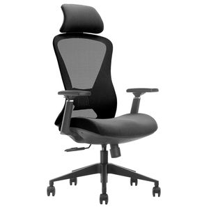 Silla Giratoria Ergonómica Decorplas Texas Black con Brazos Regulables 3D