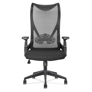 Silla Giratoria Ergonómica Madrid Black Decorplas Brazos Fijos