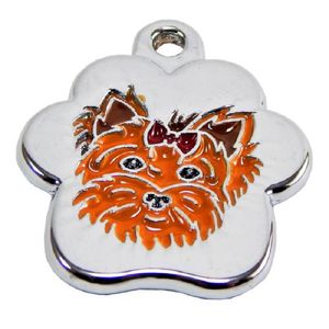 Placa de Identificación para Perro Yorkshire Rainbow