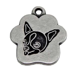 Placa de Identificación para Perros Chihuahua Vintage