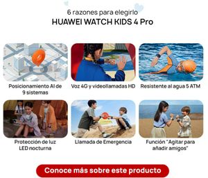 Smartwatch HUAWEI WATCH KIDS 4 Pro Rosado