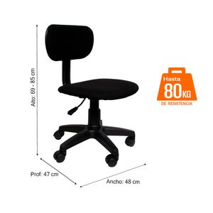 Silla de oficina Budapest Negro