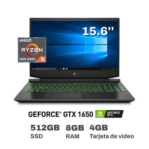 Laptop Gamer HP 15.6" Pavilion Gaming 15-ec2502la AMD Ryzen 5 8GB RAM 512GB SSD Negro Sombra