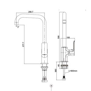 Mezcladora de lavadero cambria monocomando Trebol