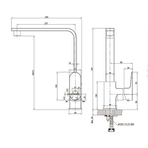 Mezcladora de lavadero oxford monocomando Trebol