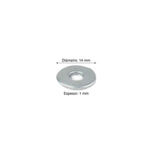 Arandela plana 3/16" x 10 unidades