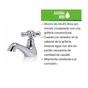 Llave de Lavatorio Trebol Toscana Baja Plata Cromada