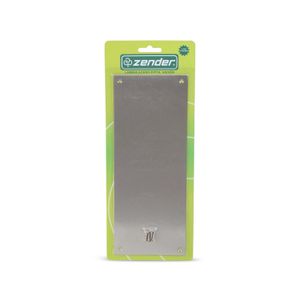 Placa para puerta vaivén acero inox. 25x10 cm.