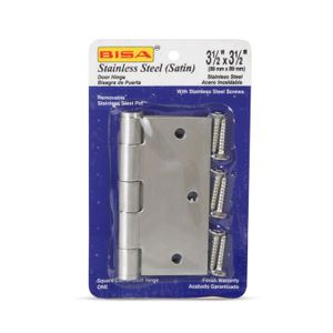 Bisagra Capuchina Acero Inoxidable 31/2"x31/2"
